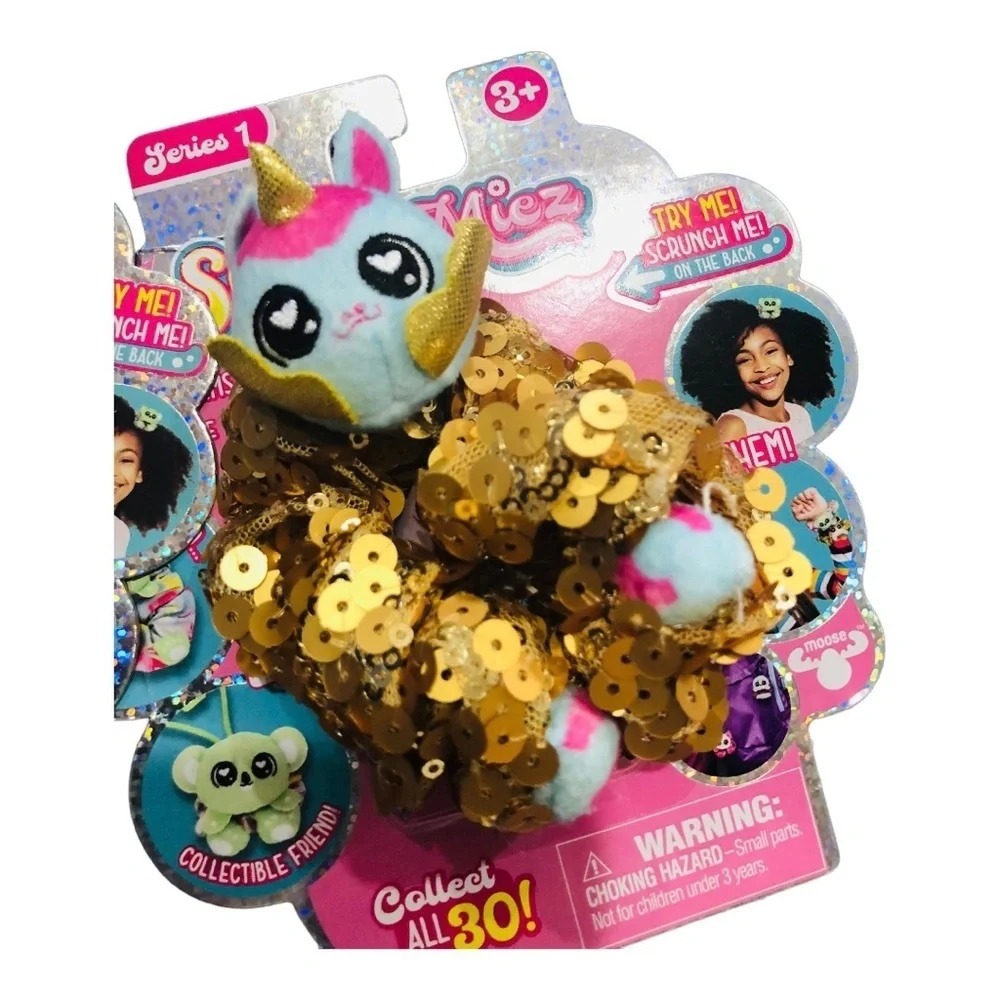 2 pack Scrunchmiez‎ sequin unicorn Roxanne and blue pink Lola new